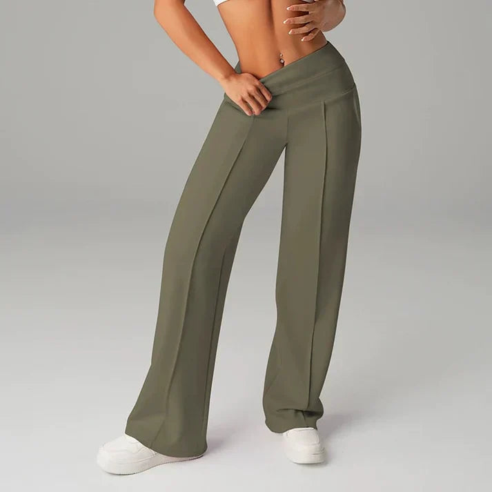 Lorena – Pantalón recto de cintura alta