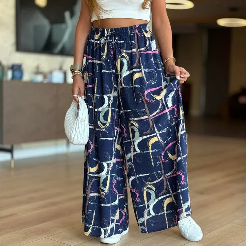 Zoe - Pantalones anchos con cintura alta