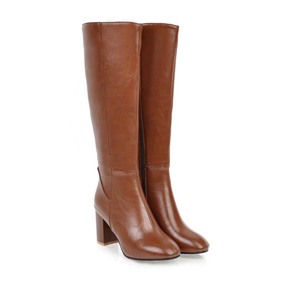 Andrea | Botas de mujer elegantes hasta la rodilla con tacón bloque