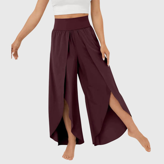 Magdalena | Pantalones Boho de corte amplio para mujer con diseño de abertura