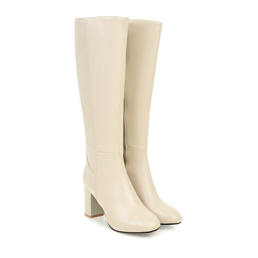Andrea | Botas de mujer elegantes hasta la rodilla con tacón bloque