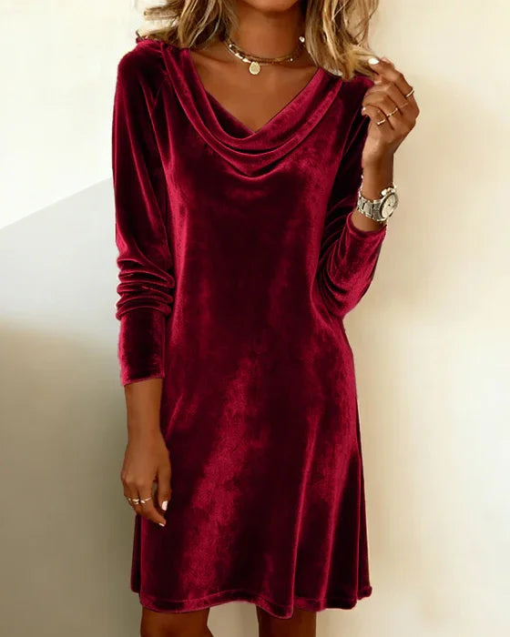 Serena - Vestido de terciopelo lujoso y fluido