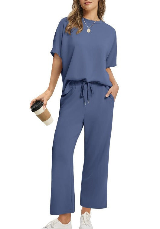 Paula™ | Conjunto cómodo de dos piezas con pantalón ancho y camiseta suelta