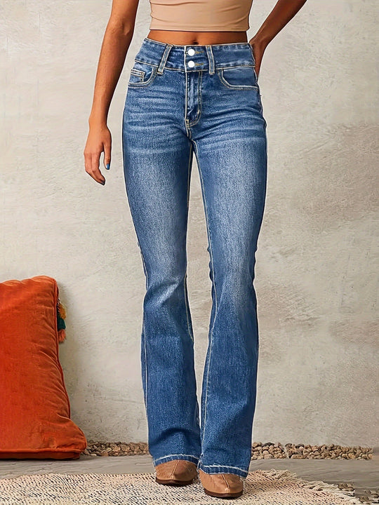 Greta | Jeans de mujer de talle alto con pierna ancha