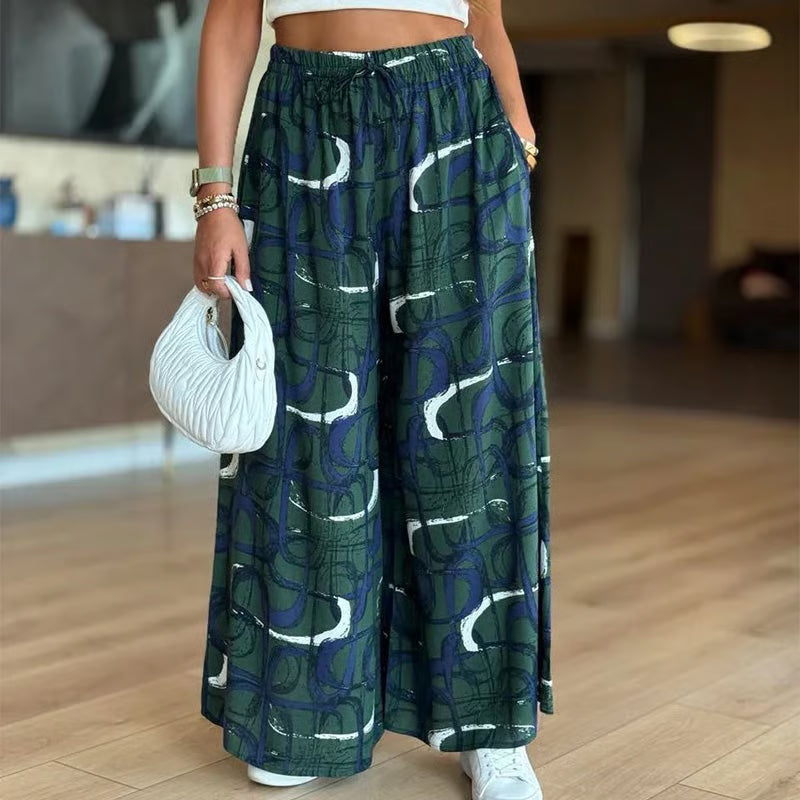 Zoe - Pantalones anchos con cintura alta