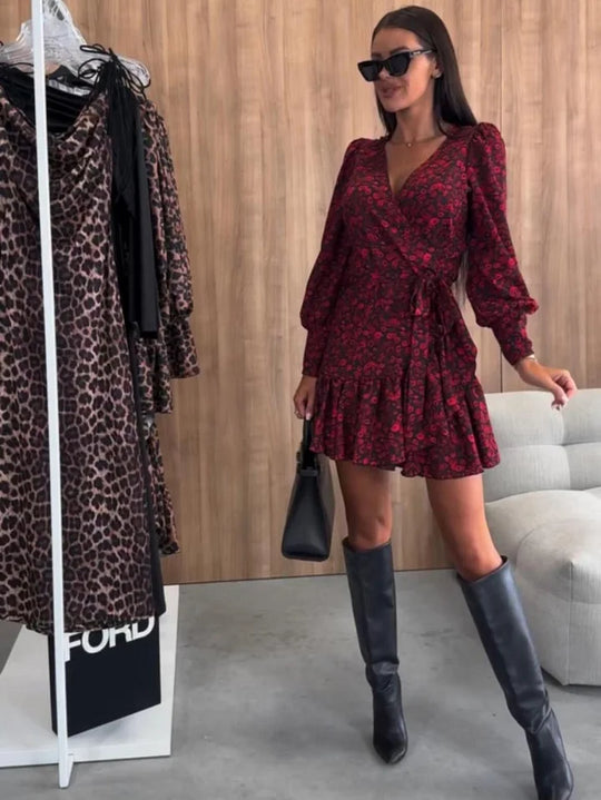 Felicia – Vestido cruzado estampado