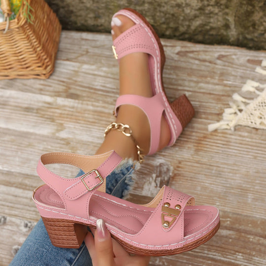 Clara™ | Sandalias de tacón cómodas con hebilla ajustable