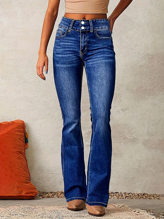 Greta | Jeans de mujer de talle alto con pierna ancha