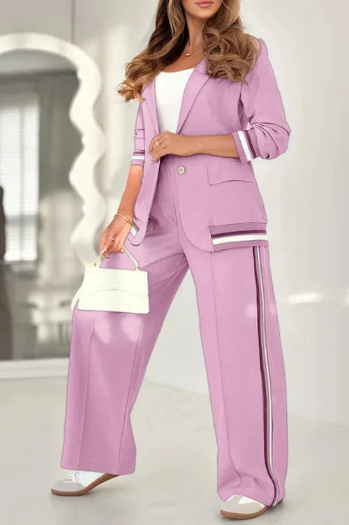 Patricia™ – Conjunto casual chic con blazer y pantalón fluido