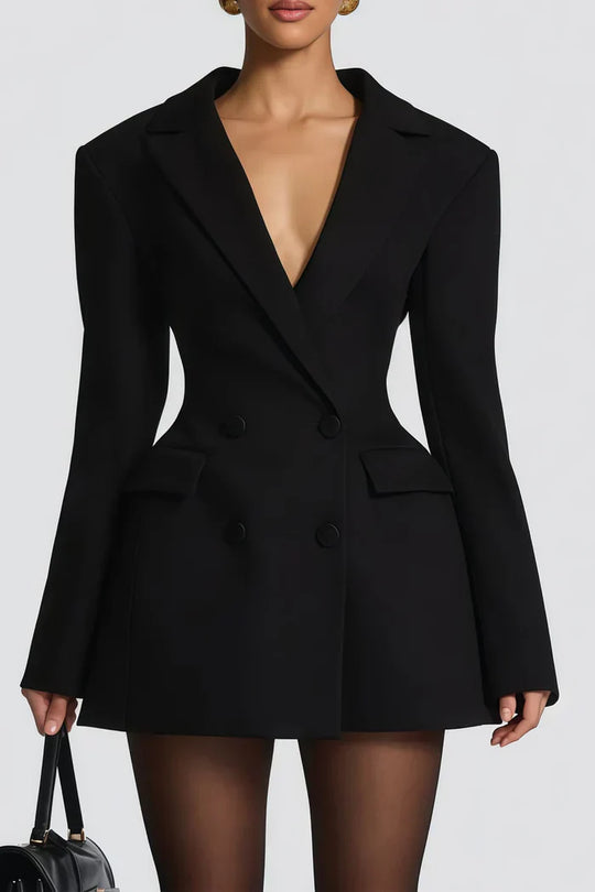 Rosana – Vestido blazer mini de doble botonadura