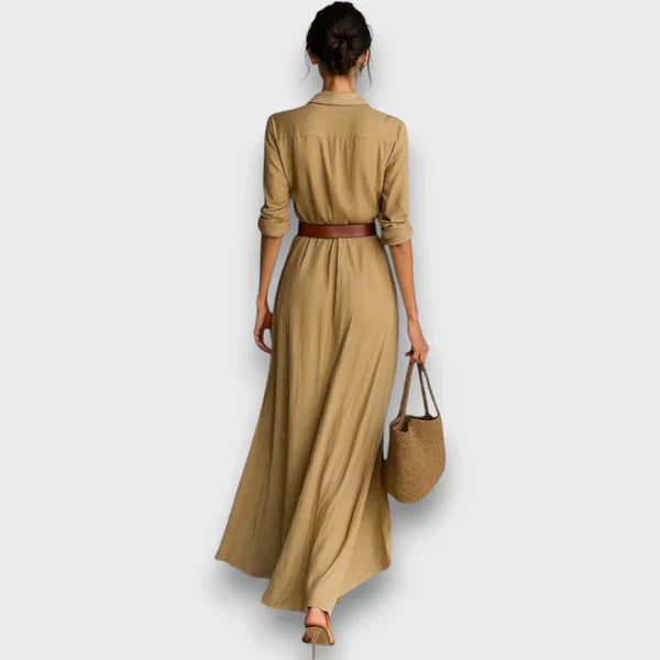 Nilda - Vestido cruzado con cinturón