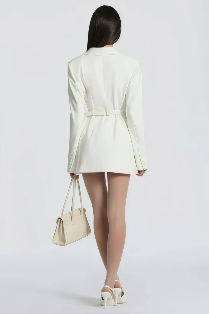 Rosana – Vestido blazer mini de doble botonadura