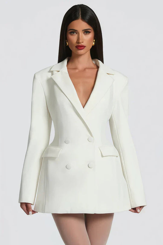 Rosana – Vestido blazer mini de doble botonadura