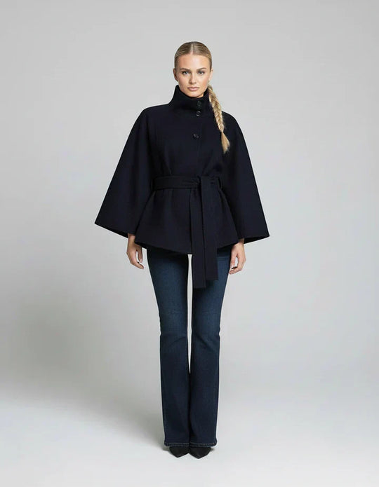 Cosima - Chaqueta con cuello alto y cinturón