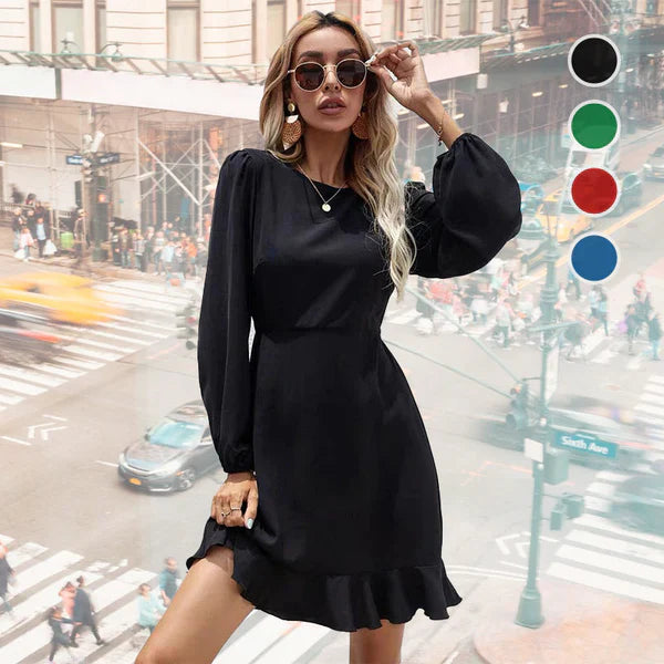 Pilar – Vestido corto elegante con mangas fluidas