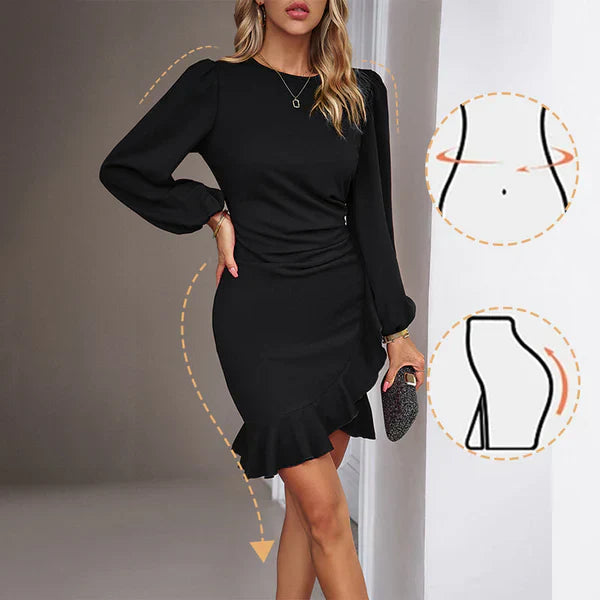 Pilar – Vestido corto elegante con mangas fluidas