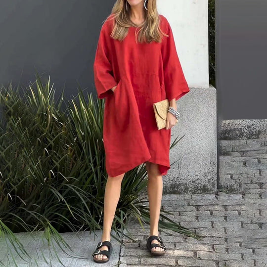 Celeste™ Vestido amplio con bolsillos