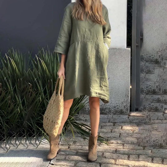 Celeste™ Vestido amplio con bolsillos