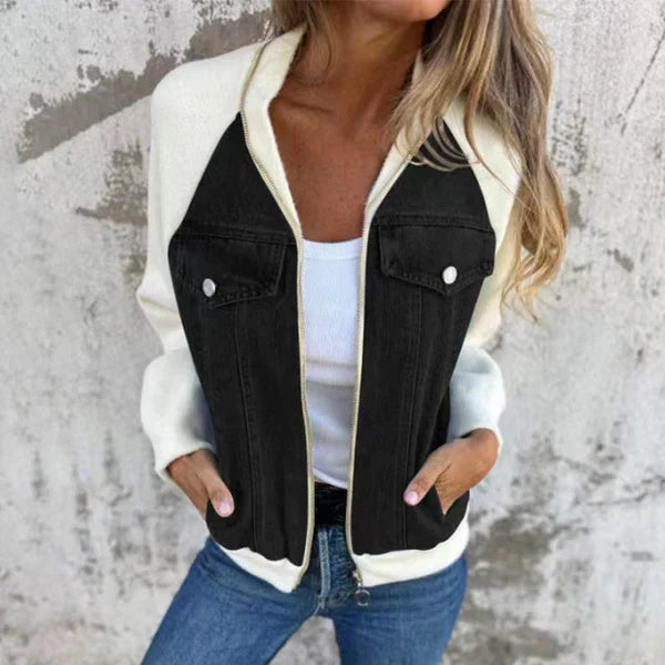 Maya - Chaqueta denim con diseño patchwork