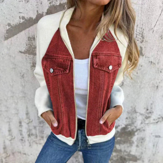 Maya - Chaqueta denim con diseño patchwork