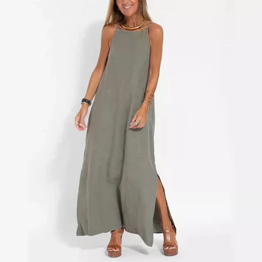 Lucía - Vestido largo minimalista de tirantes finos