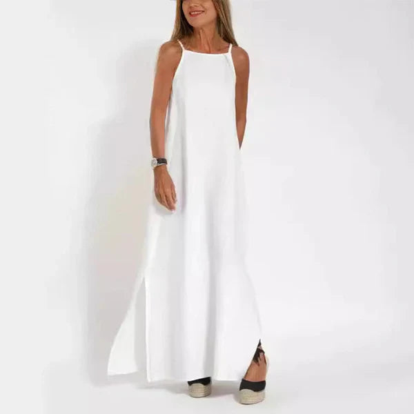 Lucía - Vestido largo minimalista de tirantes finos