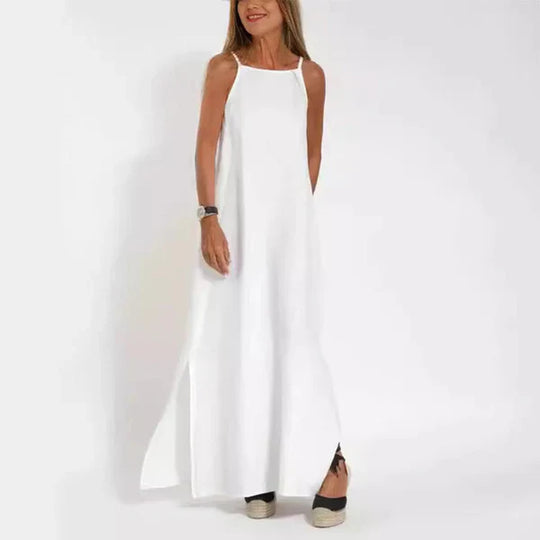 Lucía - Vestido largo minimalista de tirantes finos