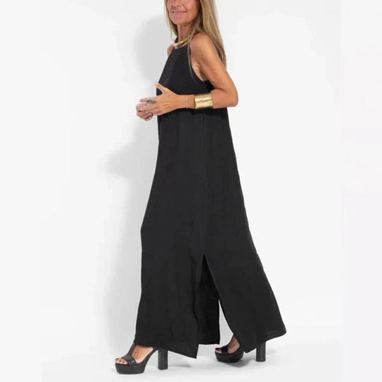 Lucía - Vestido largo minimalista de tirantes finos