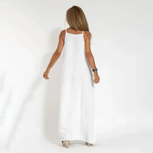 Lucía - Vestido largo minimalista de tirantes finos