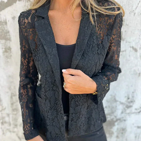 Estela - Blazer de encaje floral