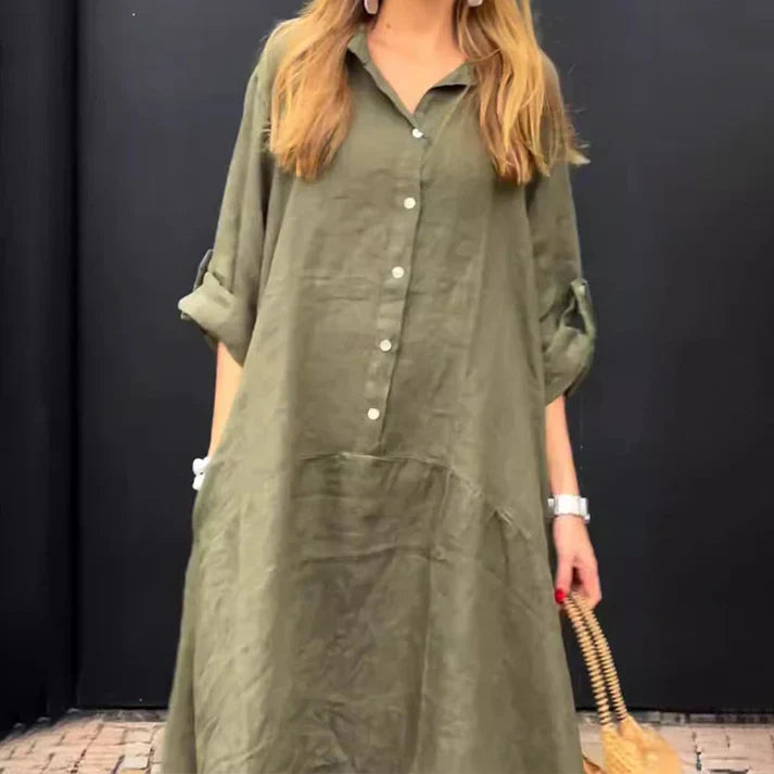Rebeca - Vestido largo de otoño
