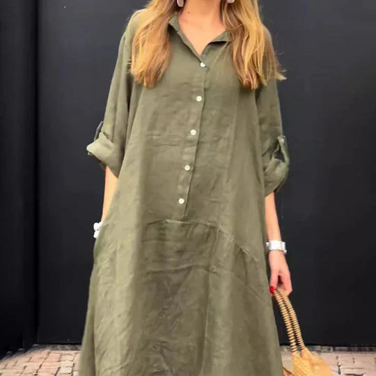 Rebeca - Vestido largo de otoño