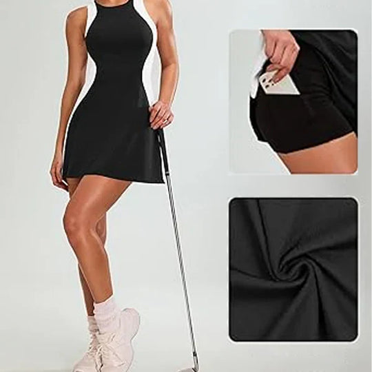 Lidia™ | Vestido deportivo con short integrado y silueta estilizada
