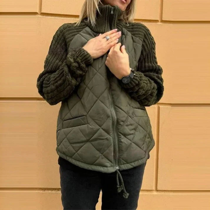 Adela - Chaqueta acolchada de patchwork de punto - Especial otoño 2025 🍁