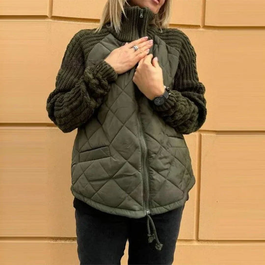 Adela - Chaqueta acolchada de patchwork de punto - Especial otoño 2025 🍁