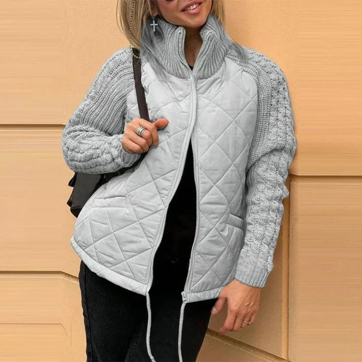 Adela - Chaqueta acolchada de patchwork de punto - Especial otoño 2025 🍁