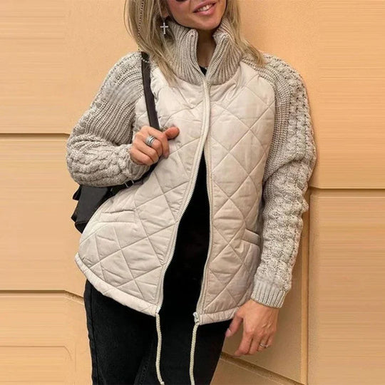 Adela - Chaqueta acolchada de patchwork de punto - Especial otoño 2025 🍁