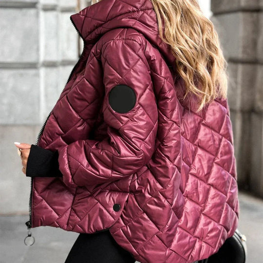 Nadia - Chaqueta acolchada de mujer con diseño de rombos