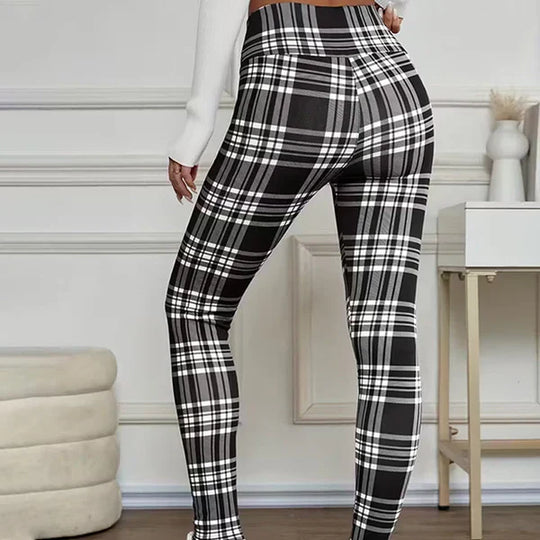 Marina - Leggings de cuadros con forro polar