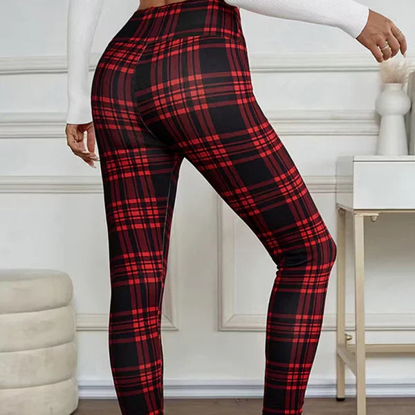 Marina - Leggings de cuadros con forro polar