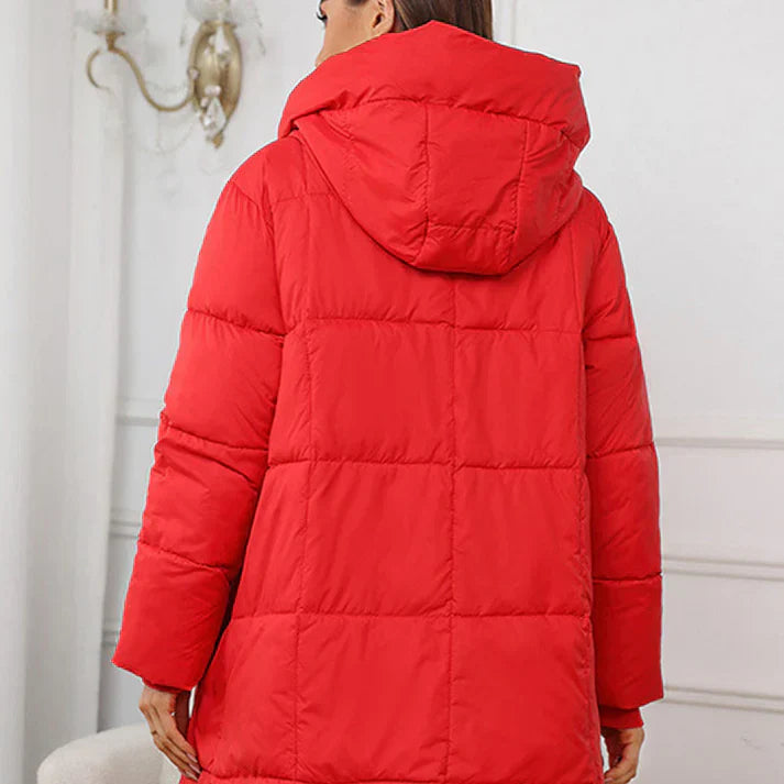 Alicia – Abrigo largo de invierno acolchado y cortaviento