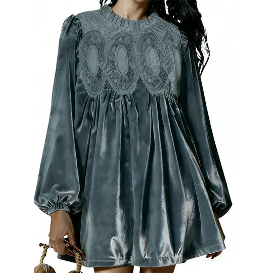 Paula – Vestido túnica de terciopelo con inspiración vintage