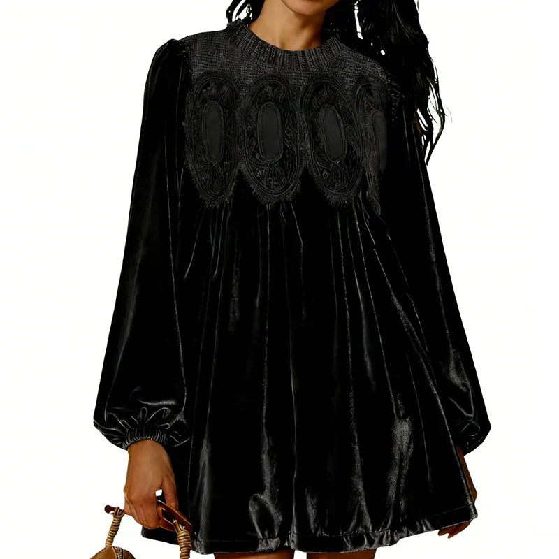 Paula – Vestido túnica de terciopelo con inspiración vintage
