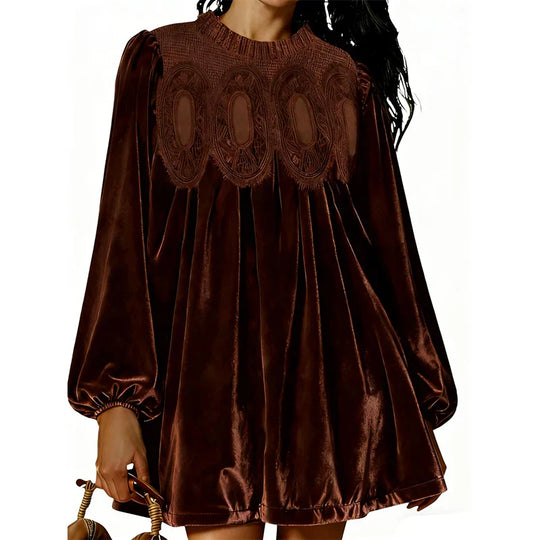 Paula – Vestido túnica de terciopelo con inspiración vintage