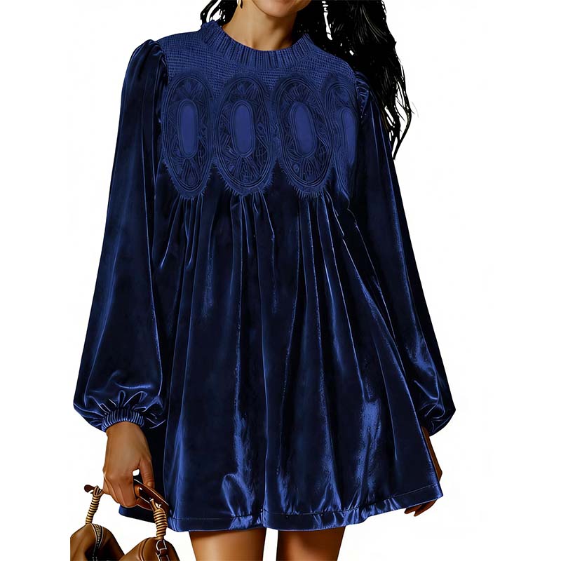 Paula – Vestido túnica de terciopelo con inspiración vintage