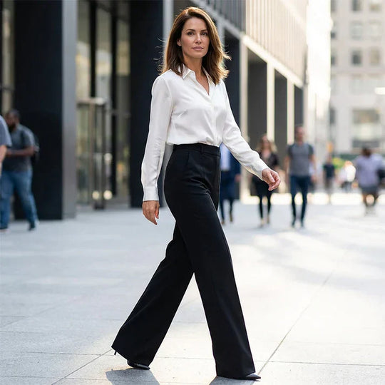 Carla - Pantalones de traje de mujer con cintura alta
