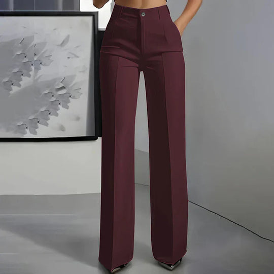 Carla - Pantalones de traje de mujer con cintura alta