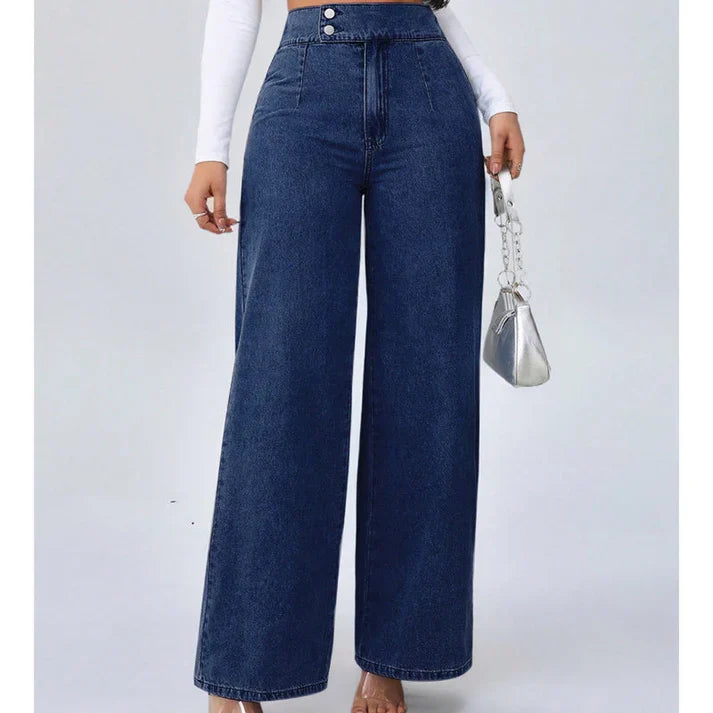 Paula – Jeans de cintura alta y pernera ancha