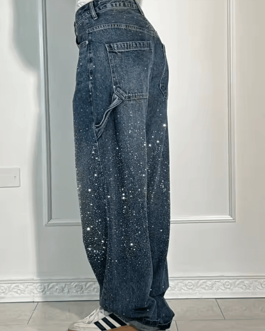 Starlight® | Vaqueros Carpenter Balloon a la moda con purpurina